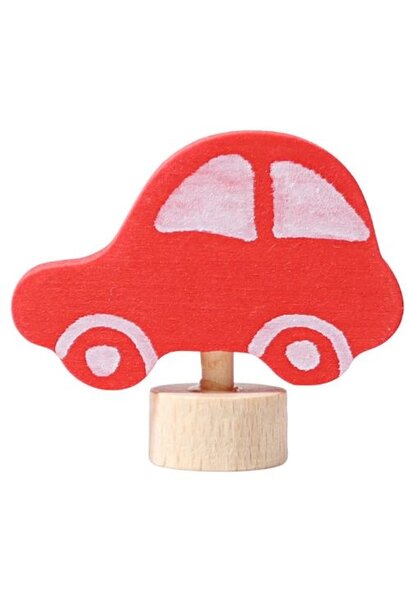 Grimm's steker decoratie figuur rode auto