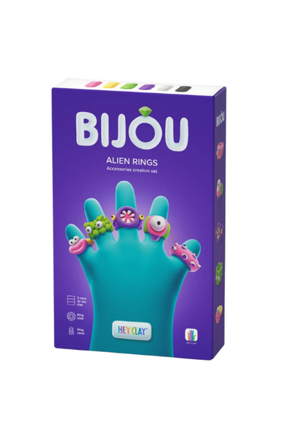 Hey Clay bijoux alien rings 3 cans - speelklei