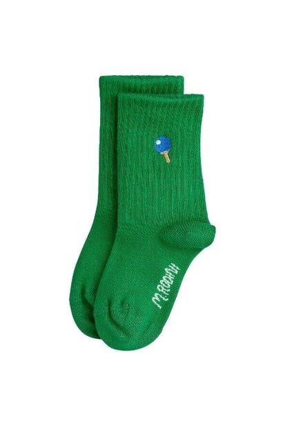 Mini Rodini racket emb 1-pack socks green - sokken