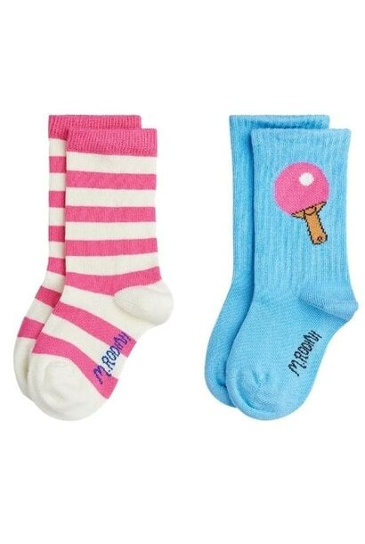 Mini Rodini table tennis 2-pack socks multi - sokken