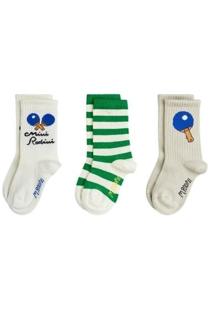 Mini Rodini table tennis 3-pack socks multi - sokken