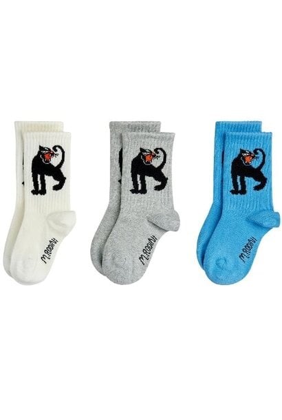 Mini Rodini panther 3-pack socks multi - sokken