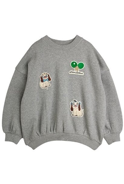 Mini Rodini minibabies patches sweatshirt grey melange - trui