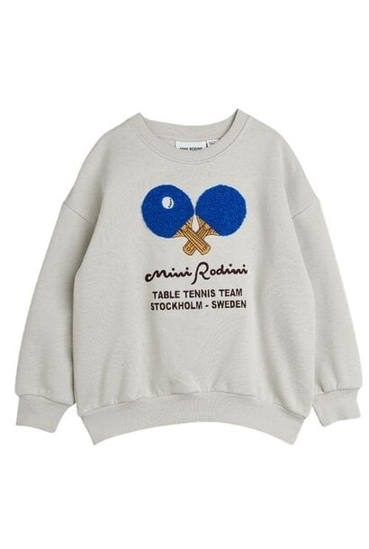 Mini Rodini table tennis chenille sweatshirt grey - trui