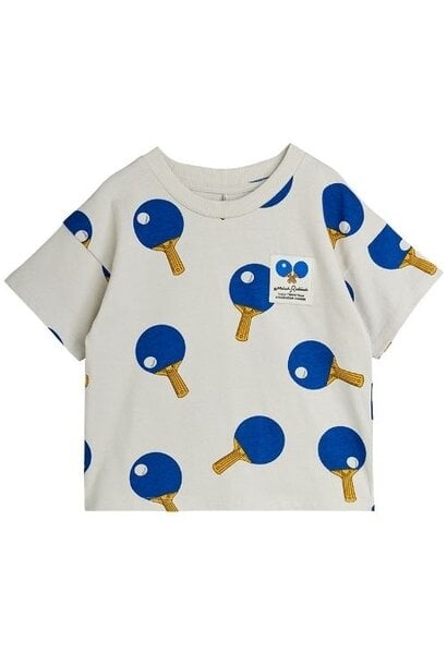 Mini Rodini table tennis aop ss tee grey - tshirt