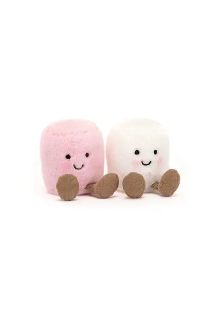 Jellycat amuseables pink and white marshmallows