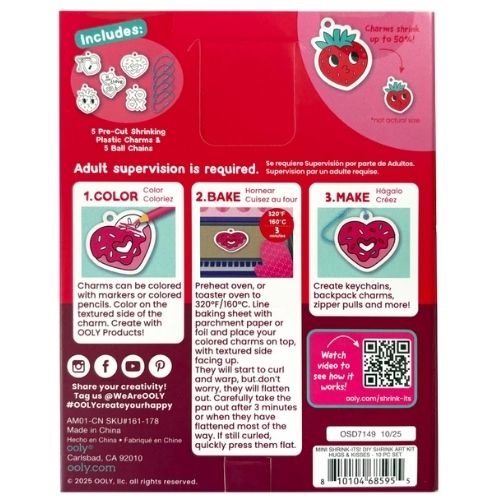 Ooly mini shrink-its! d.i.y. shrink art kit hugs & kisses - krimpie dinkie krimpfolie-6