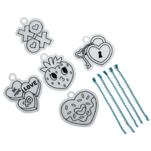 Ooly mini shrink-its! d.i.y. shrink art kit hugs & kisses - krimpie dinkie krimpfolie-3