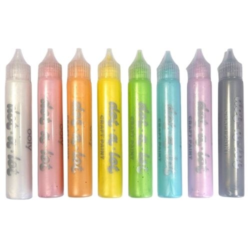 Ooly dot-a-lot dimensional craft paint pearlescent set of 8-3