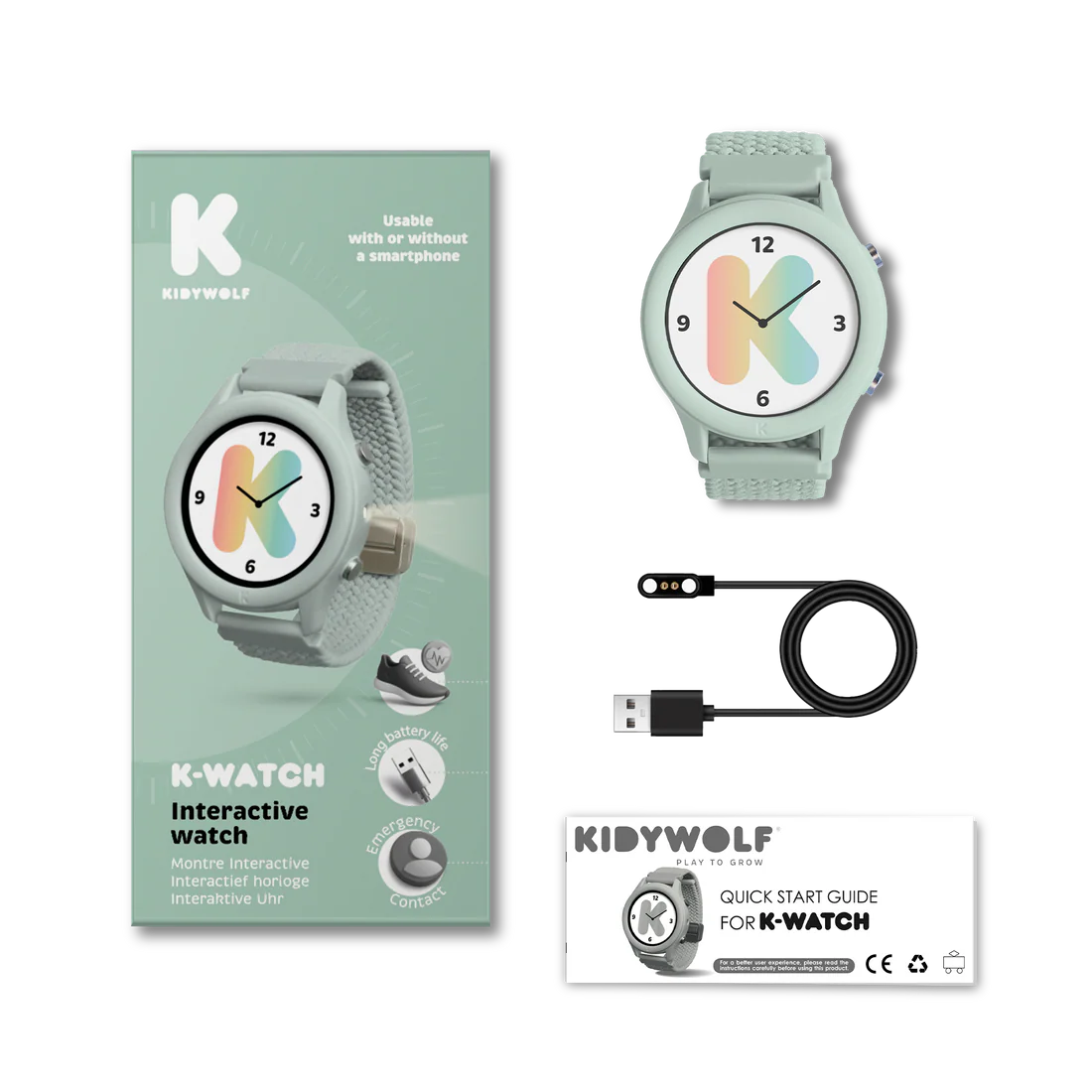 Kidywolf kidywatch interactieve smartwatch groen-5