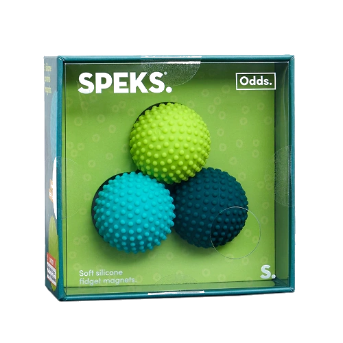 Speks odds soft silicone fidget magnet balls - dots green-1