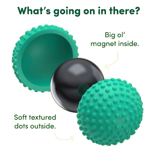 Speks odds soft silicone fidget magnet balls - dots green-3