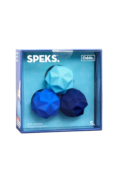 Speks odds soft silicone fidget magnet balls - peaks blue