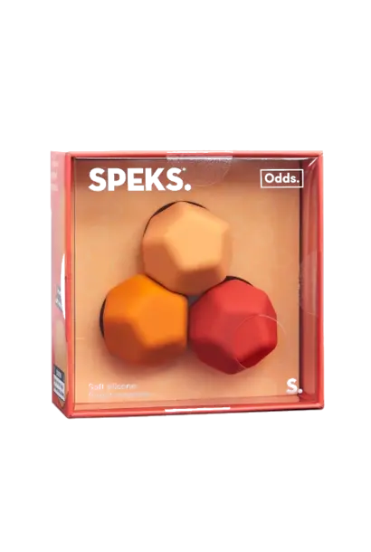 Speks odds soft silicone fidget magnet balls - planes orange