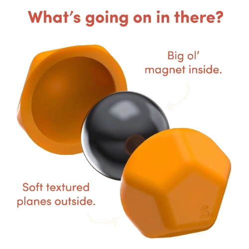 Speks odds soft silicone fidget magnet balls - planes orange-3