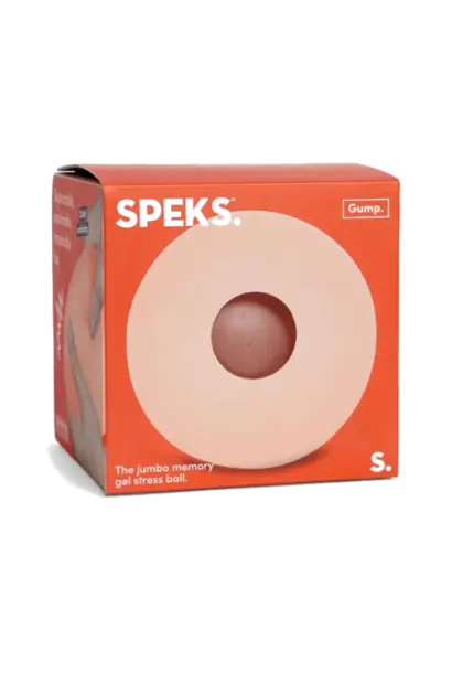 Speks gump memory gel stress ball - reef orange