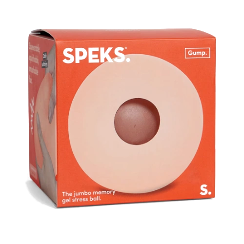 Speks gump memory gel stress ball - reef orange-1