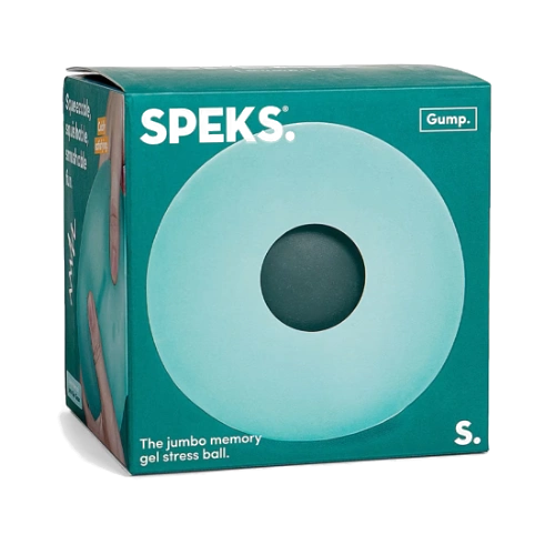 Speks gump memory gel stress ball - sea glass green-1