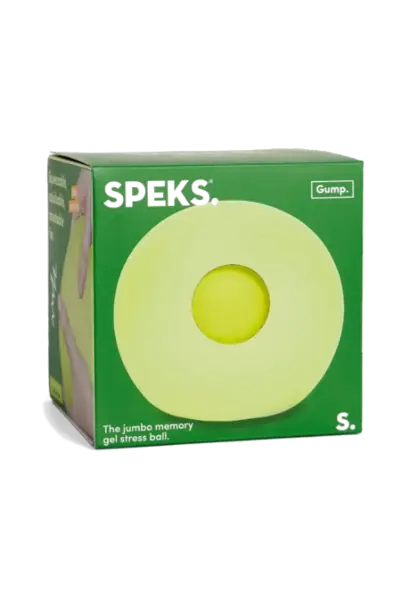Speks gump memory gel stress ball - algea green