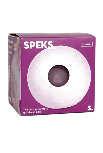 Speks gump memory gel stress ball - moon gelly pink