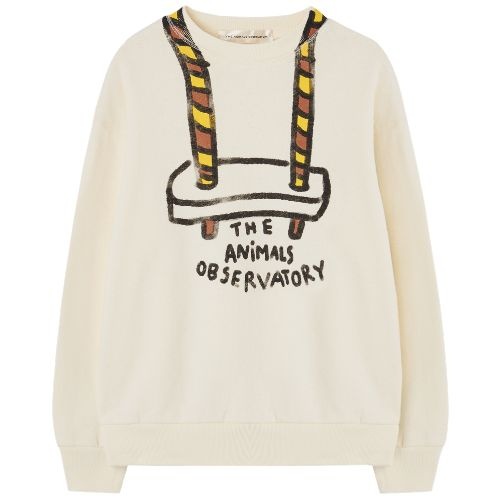 The Animals Observatory bear kid sweatshirt raw white - trui-1