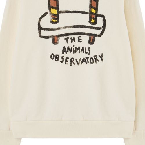 The Animals Observatory bear kid sweatshirt raw white - trui-4