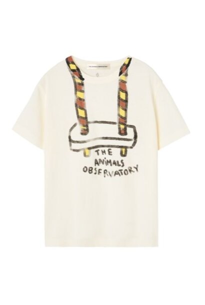 The Animals Observatory rooster kid t-shirt raw white - tshirt