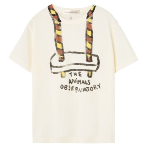 The Animals Observatory rooster kid t-shirt raw white - tshirt-1