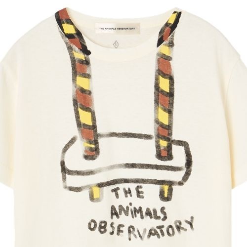The Animals Observatory rooster kid t-shirt raw white - tshirt-3