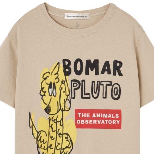 The Animals Observatory rooster kid t-shirt khaki - tshirt-4