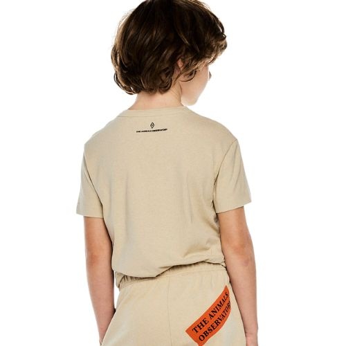 The Animals Observatory rooster kid t-shirt khaki - tshirt-3