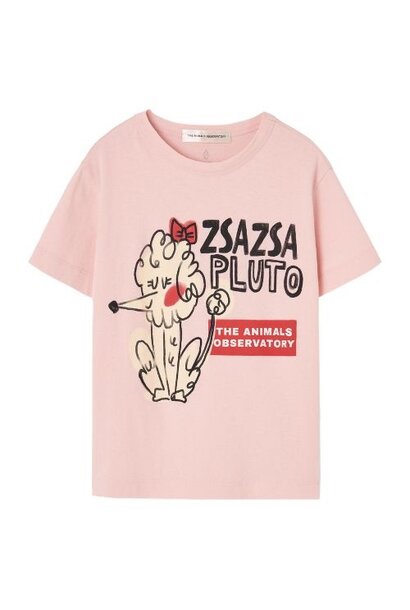 The Animals Observatory rooster kid t-shirt soft pink - tshirt