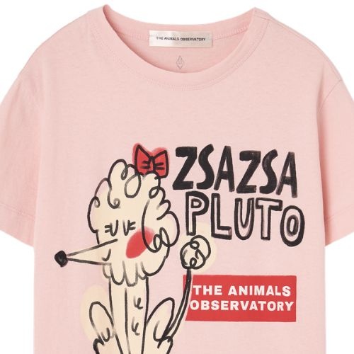 The Animals Observatory rooster kid t-shirt soft pink - tshirt-4