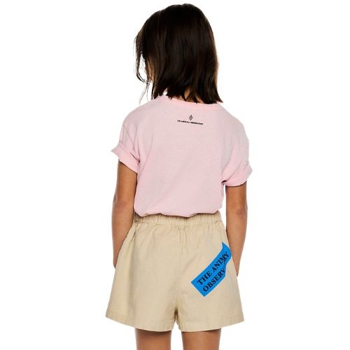 The Animals Observatory rooster kid t-shirt soft pink - tshirt-3