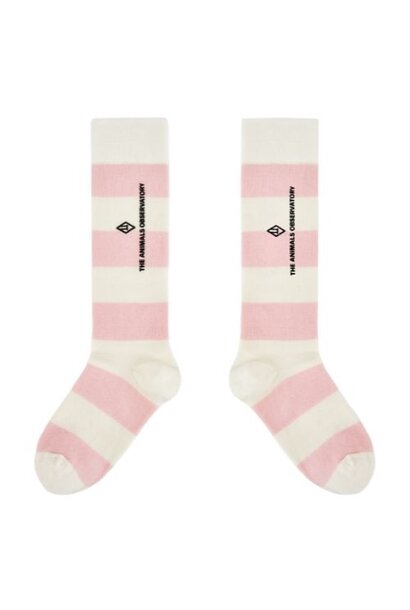 The Animals Observatory worm kid socks white stripes - sokken
