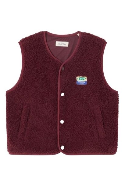 American Vintage vestes hoktown vest bordeaux chine