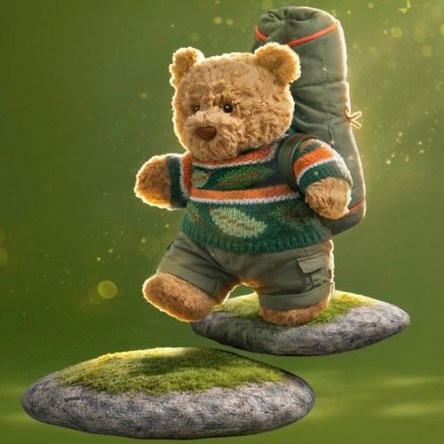 Jellycat bartholomew bear hiking outfit-2
