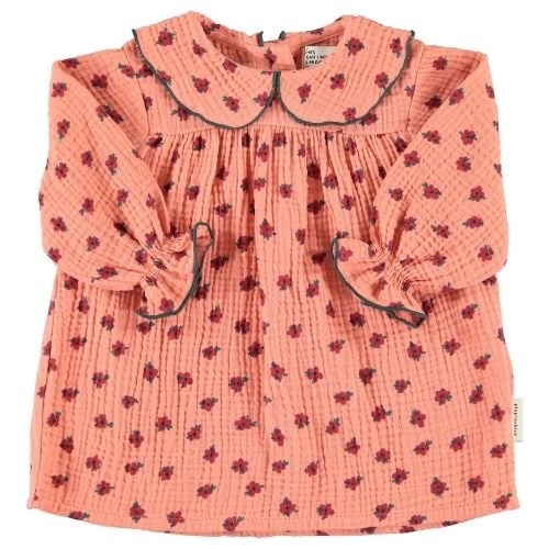 Piupiuchick baby dress pink w/ little flowers - jurk-1