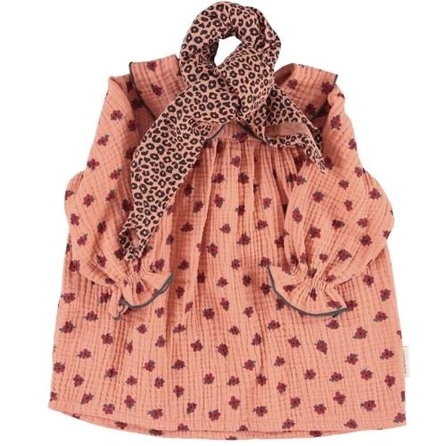 Piupiuchick baby dress pink w/ little flowers - jurk-2