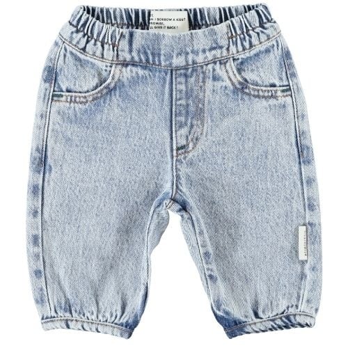 Piupiuchick baby trousers fadded light blue denim - broek-1