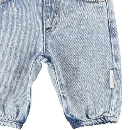 Piupiuchick baby trousers fadded light blue denim - broek-5