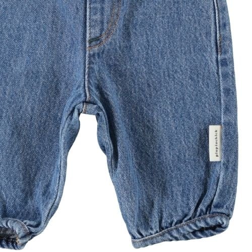 Piupiuchick baby trousers washed navy denim - broek-4