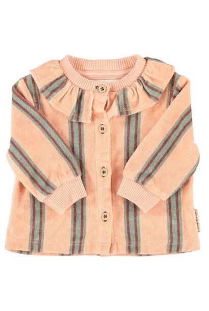 Piupiuchick baby shirt light pink w/ double stripes