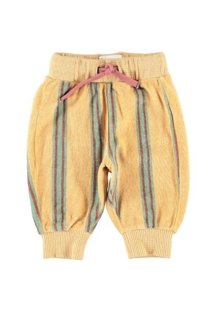 Piupiuchick baby jogging pants sand w/ double stripes - broek