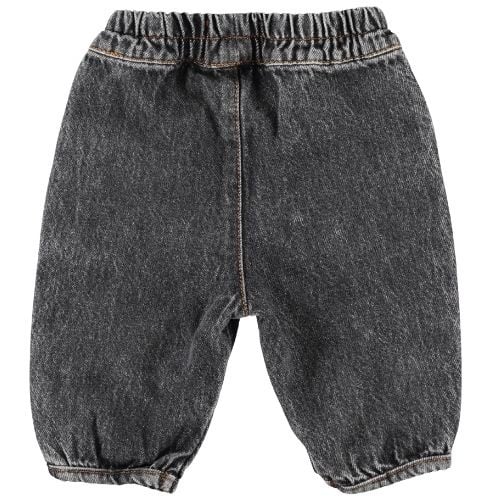 Piupiuchick baby trousers washed black denim - broek-5