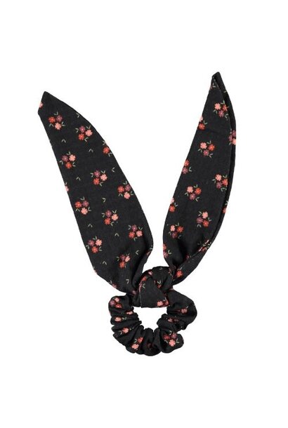 Piupiuchick scrunchie black w/ flowers