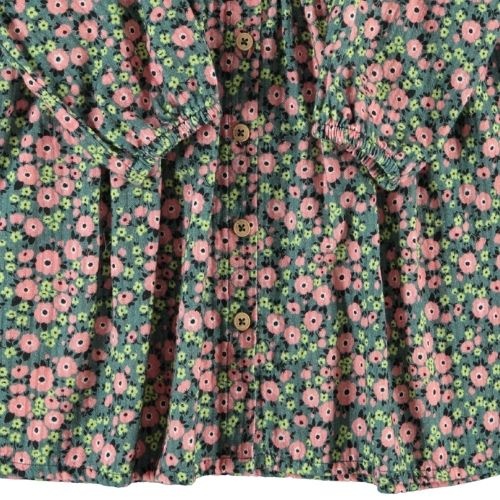 Piupiuchick short dress green w/ multicolor flowers - jurk-5