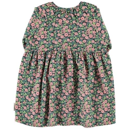 Piupiuchick short dress green w/ multicolor flowers - jurk-6