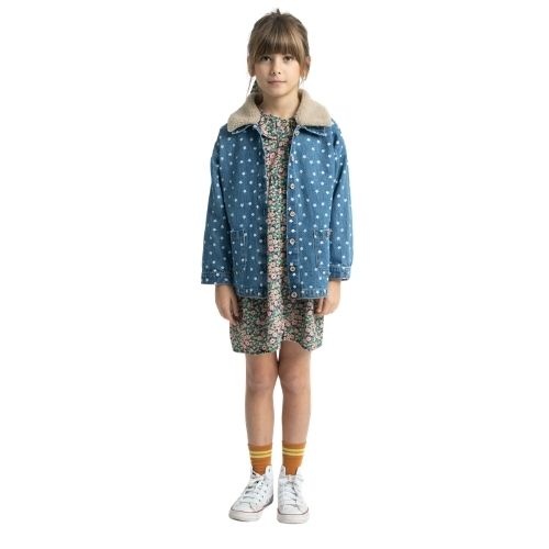 Piupiuchick short dress green w/ multicolor flowers - jurk-3