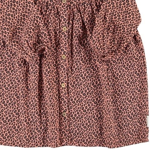 Piupiuchick short dress pink w/ animal print - jurk-3